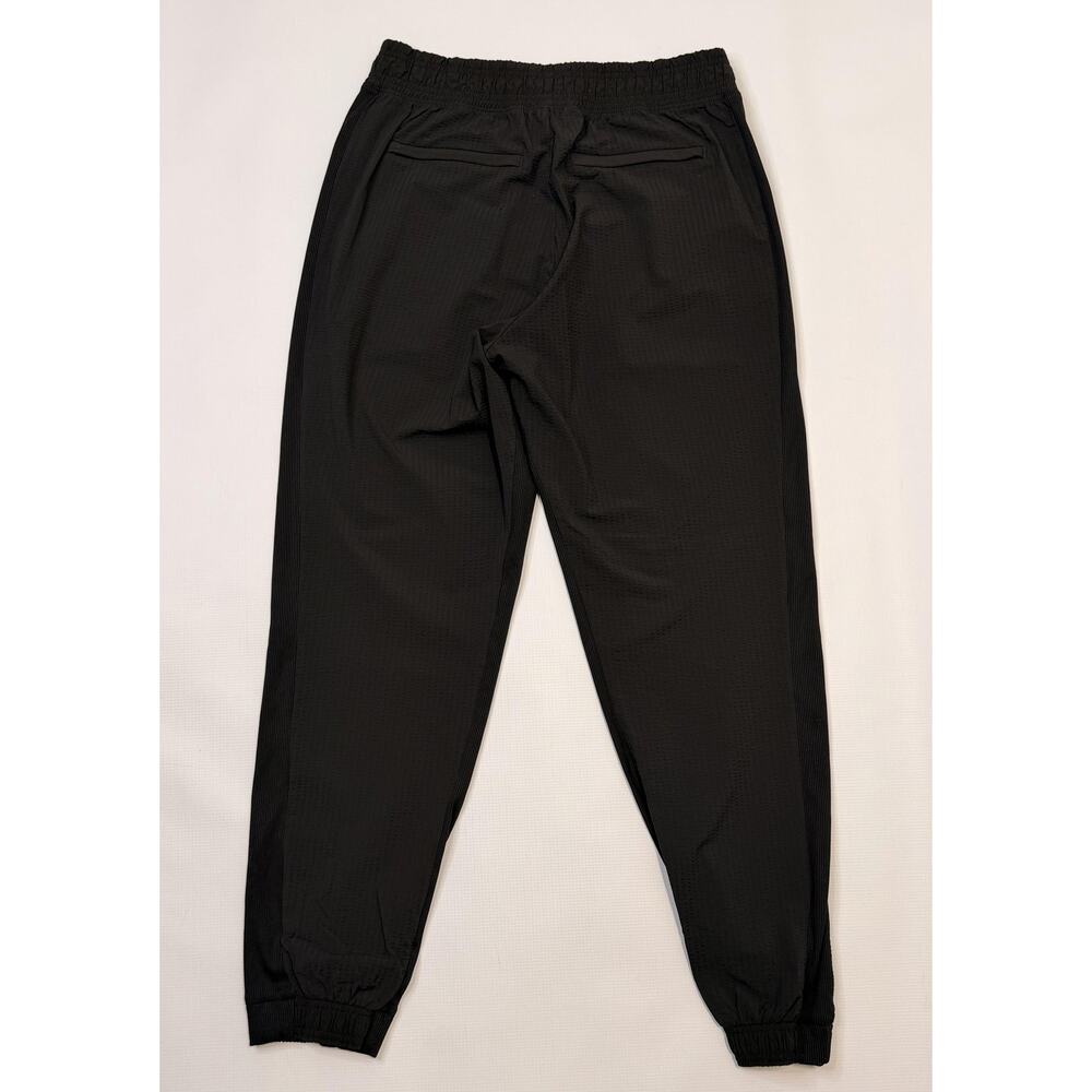 Athleta Textured Brooklyn Jogger Pants Womens 6 Black Elastic Waist Zip Pockets - Picture 15 of 15